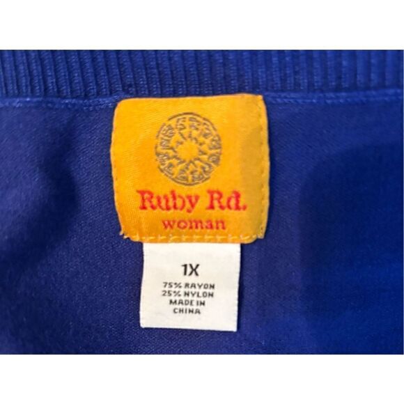 Ruby Red Cobalt Blue Sequin Adorned Sweater - Picture 6 of 7